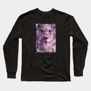 Majestic watercolor lion Long Sleeve T-Shirt